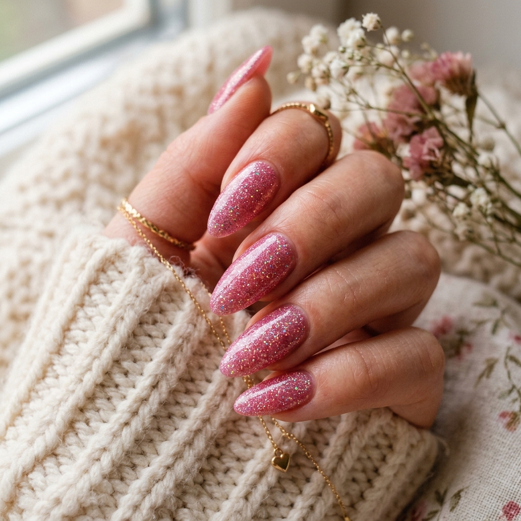 Glitzer Rosa Ombre Design